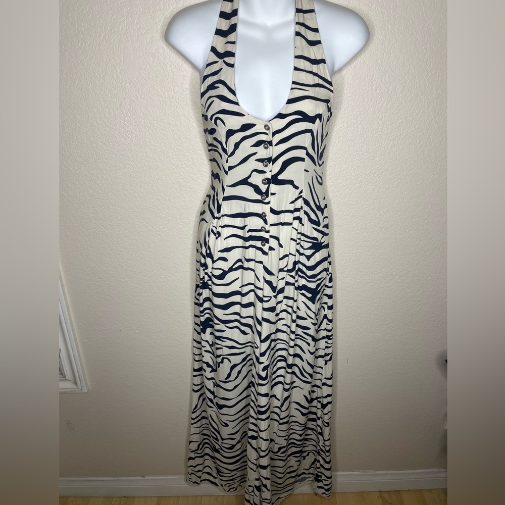 Stylish Zebra Print Wide Leg Jumpsuit